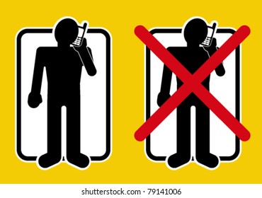Permitted / not permitted talking by mobile devices