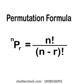 Permutation Formula On White Background