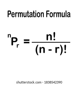 Permutation Formula On White Background