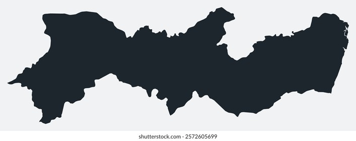 Pernambuco map. Just a simple border map. Shape of the state. Flat blank Pernambuco outline. Vector boundary illustration.