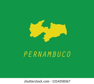 Pernambuco outline map Brazil state region