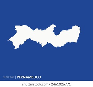 In: Pernambuco State Map. Föderative Einheit von Brasilien. Vektorgrafik Map für jeden Bedarf.	