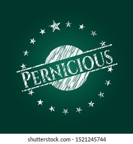 Pernicious chalk emblem. Vector Illustration. Detailed.