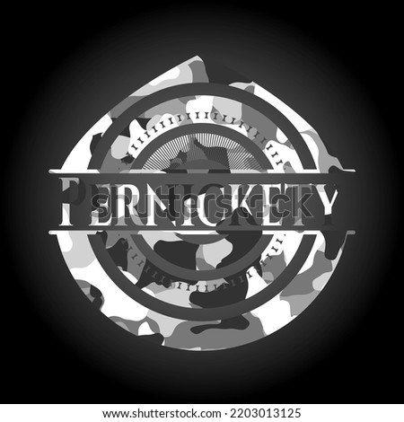 Pernickety on grey camo pattern 