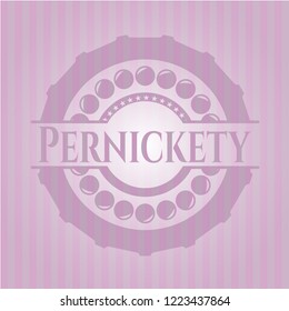 Pernickety pink emblem