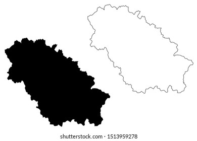 Pernik Province (Republic of Bulgaria, Provinces of Bulgaria) map vector illustration, scribble sketch Pernik map