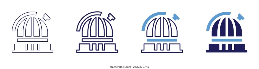 Perovskite solar icon in 4 different styles. Thin Line, Line, Bold Line, Duotone. Duotone style. Editable stroke.