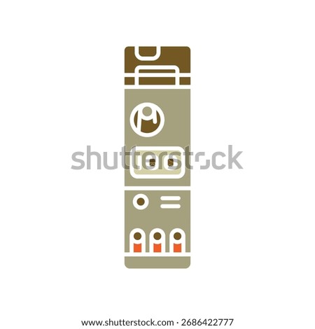 peroxide value color flat icon. Vector isolated element. Editable stroke.