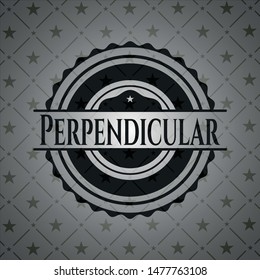 Perpendicular black badge. Vector Illustration. Detailed.