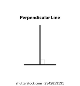 Perpendicular line. vector illustration on white background