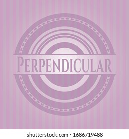 Perpendicular pink emblem. Retro. Vector Illustration. Detailed.