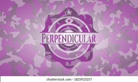 Perpendicular pink on camo texture. Vector Illustration. Detailed. 