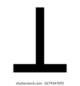 Perpendicular symbol Mathematical. Vector image
