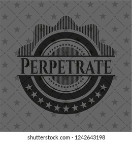 Perpetrate realistic black emblem