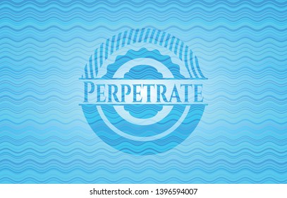 Perpetrate water wave emblem background. Vector Illustration. Detailed.