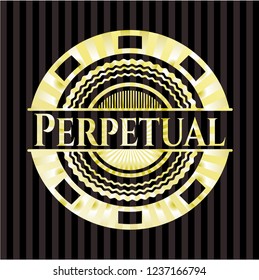 Perpetual gold badge or emblem