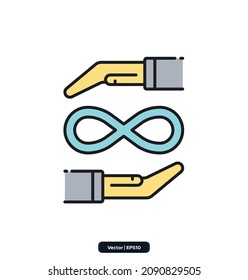 Perpetual Insurance icon. Insurance Related Vector Icons. Contains such Icons as Car Protection, Health Insurance, Contract, life and property, and more. EPS10