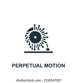 Perpetual Motion icon. Monochrome simple Bioengineering icon for templates, web design and infographics