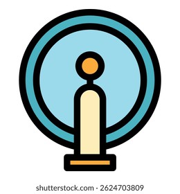 Perpetual motion icon. Outline Perpetual motion vector icon color flat isolated