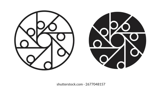 Icon-Set-Line-Art und Glyphe-Design für permanente Bewegung. EPS10