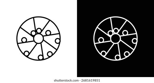 Perpetual motion icon thin line symbol on white background. Editable stroke vector illustration