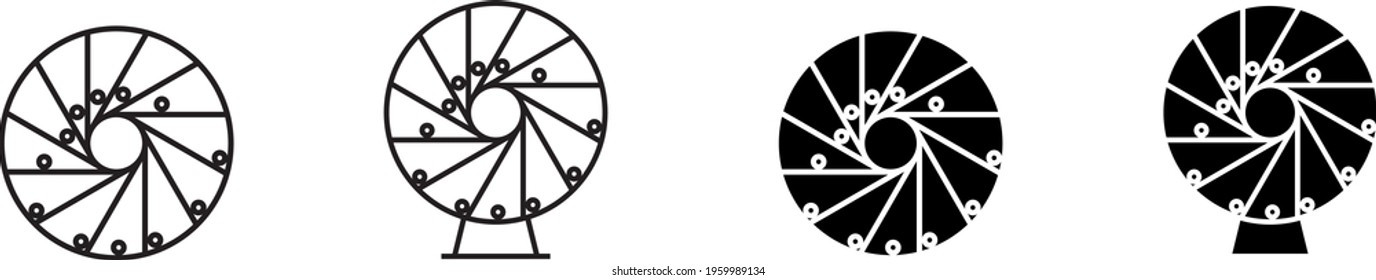 Perpetual motion icon, vector illustration