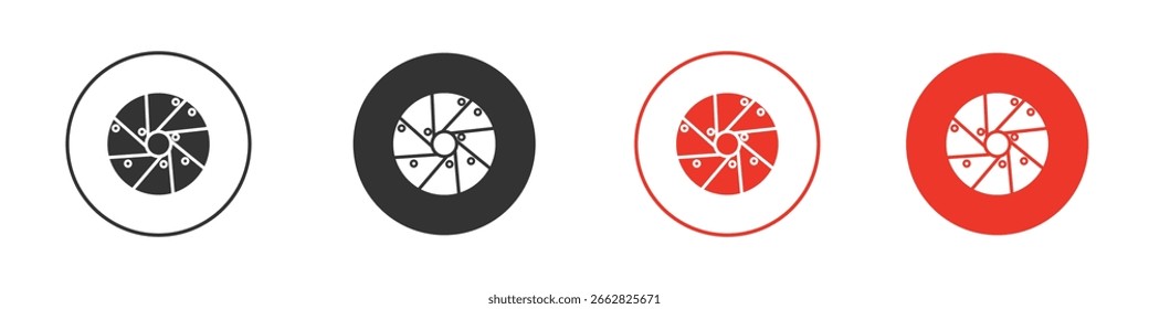 Iconos de movimiento perpetuo. Estilo de diseño plano. Símbolos de Vector de Diseño gráfico. 