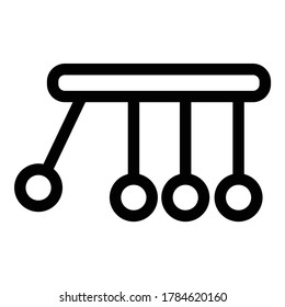 Perpetual Motion Machine Flat Icon Isolated On White Background