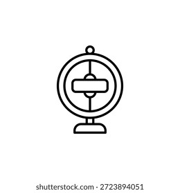 Perpetual Motion Machine Minimalistic Line Art Scientific
