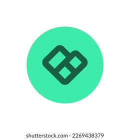 Perpetual Protocol (PERP) coin icon isolated on white background.