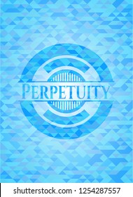 Perpetuity light blue mosaic emblem