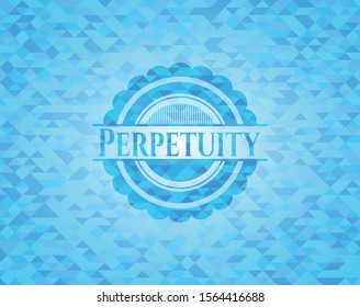 Perpetuity light blue mosaic emblem