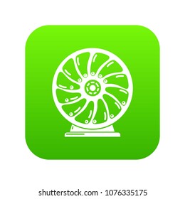 Perpetuum mobile icon green vector isolated on white background