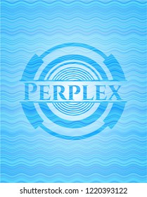Perplex water representation emblem.