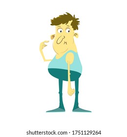 Perplexed Man Vector Character Cartoon Illustration Stock Vector ...