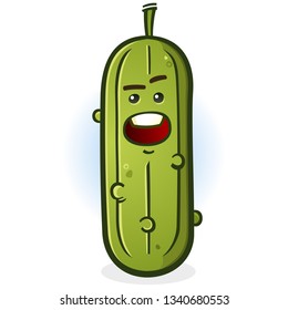 A Perplexed Pickle Cartoon Character Giving a Look of Confusion