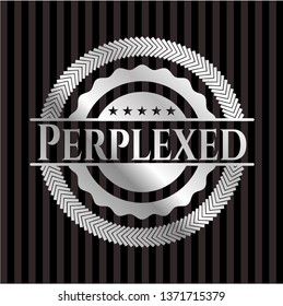 Perplexed silvery shiny emblem