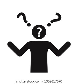Perplexity icon. A lot of questions. Confusion. Making decisions vector