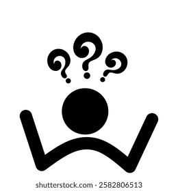 Perplexity icon. A lot of questions. Confusion. Making decisions vector