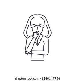 Perplexity line icon concept. Perplexity vector linear illustration, symbol, sign