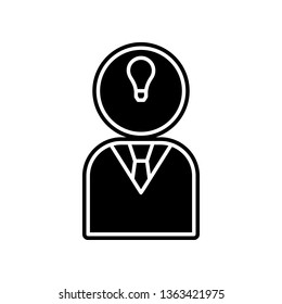 persanal idea icon. Element of finance and chart for mobile concept and web apps icon. Glyph, flat icon for website design and development, app development