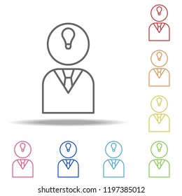 persanal idea icon. Elements of Finance and chart in multi colored icons. Simple icon for websites, web design, mobile app, info graphics