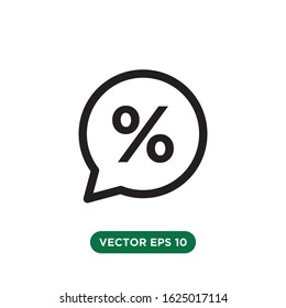 persentage icon vector concept design template