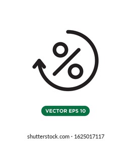 persentage icon vector concept design template