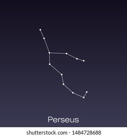 Perseus constellation as it can be seen by the naked eye.