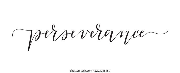 Perseverance cute hand-written word design for posters, prints
