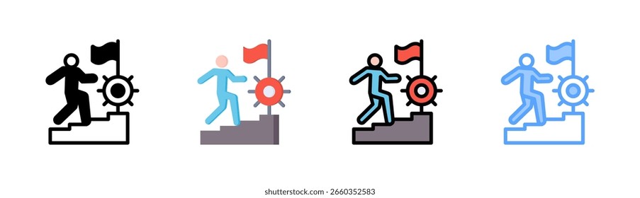 Elemento De Ícone De Perseverança Para Design E Vetor