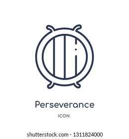 Perseverance Icon From Zodiac Outline Collection. Thin Line Perseverance Icon Isolated On White Background.