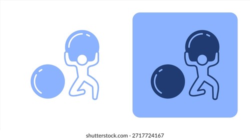 Perseverance MixedZweifarbige Farbe und kontrastierende Hintergrund-Symbol-Illustration