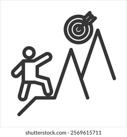 Perseverance Outline Icon Vector Illustration